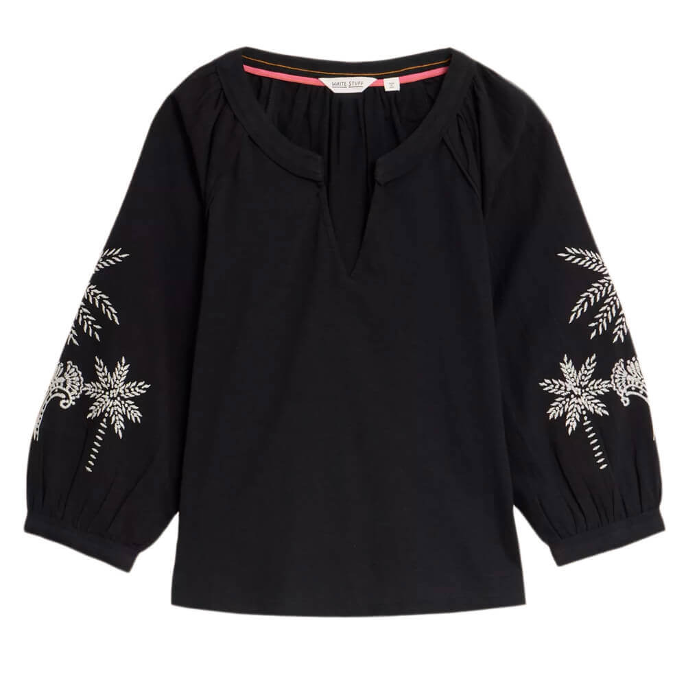 White Stuff Millie Mix Embroidered Top